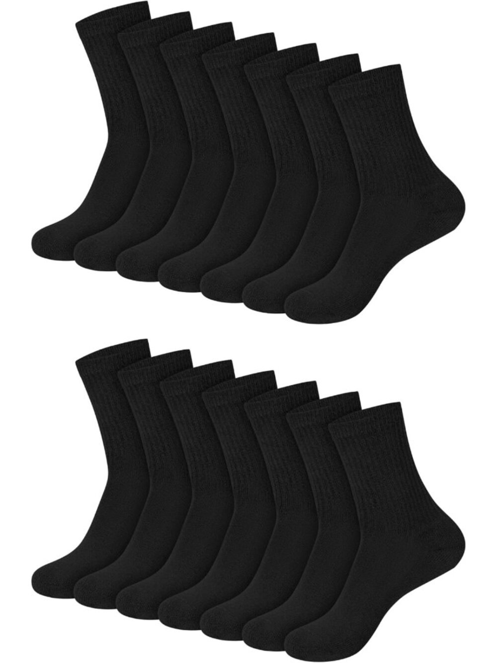Moisture-Wicking Cushioned Athletic Socks for Women - Crew, Ankle & No-Show (14